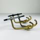 Vintage brass coat hooks, Italy, 1950s, set of 2