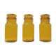 3 Amber glass jars