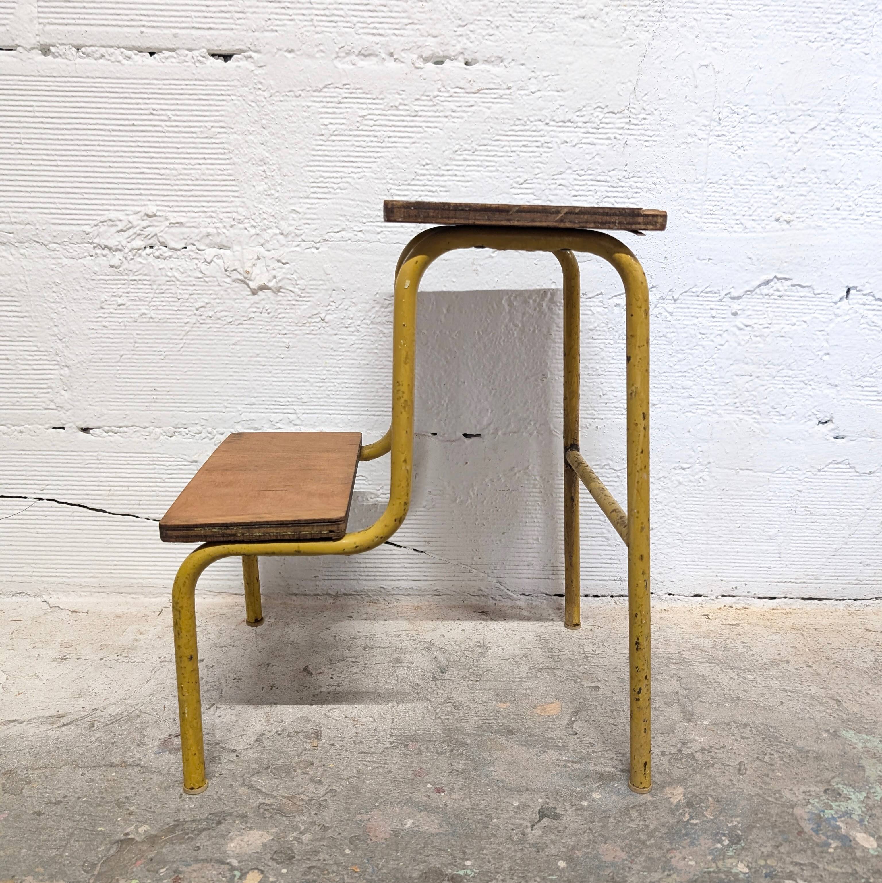 Metal and wood stepladder