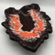 Ceramic center dish from vallauris leaf shape 42 cm