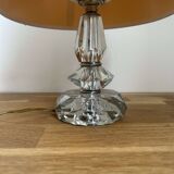 Vintage crystal and chrome lamp, France 1940