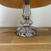 Vintage crystal and chrome lamp, France 1940