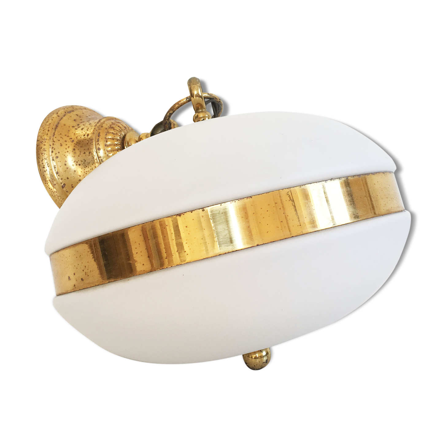 Lustre billard KIMI en laiton massif, finition nickel satiné
