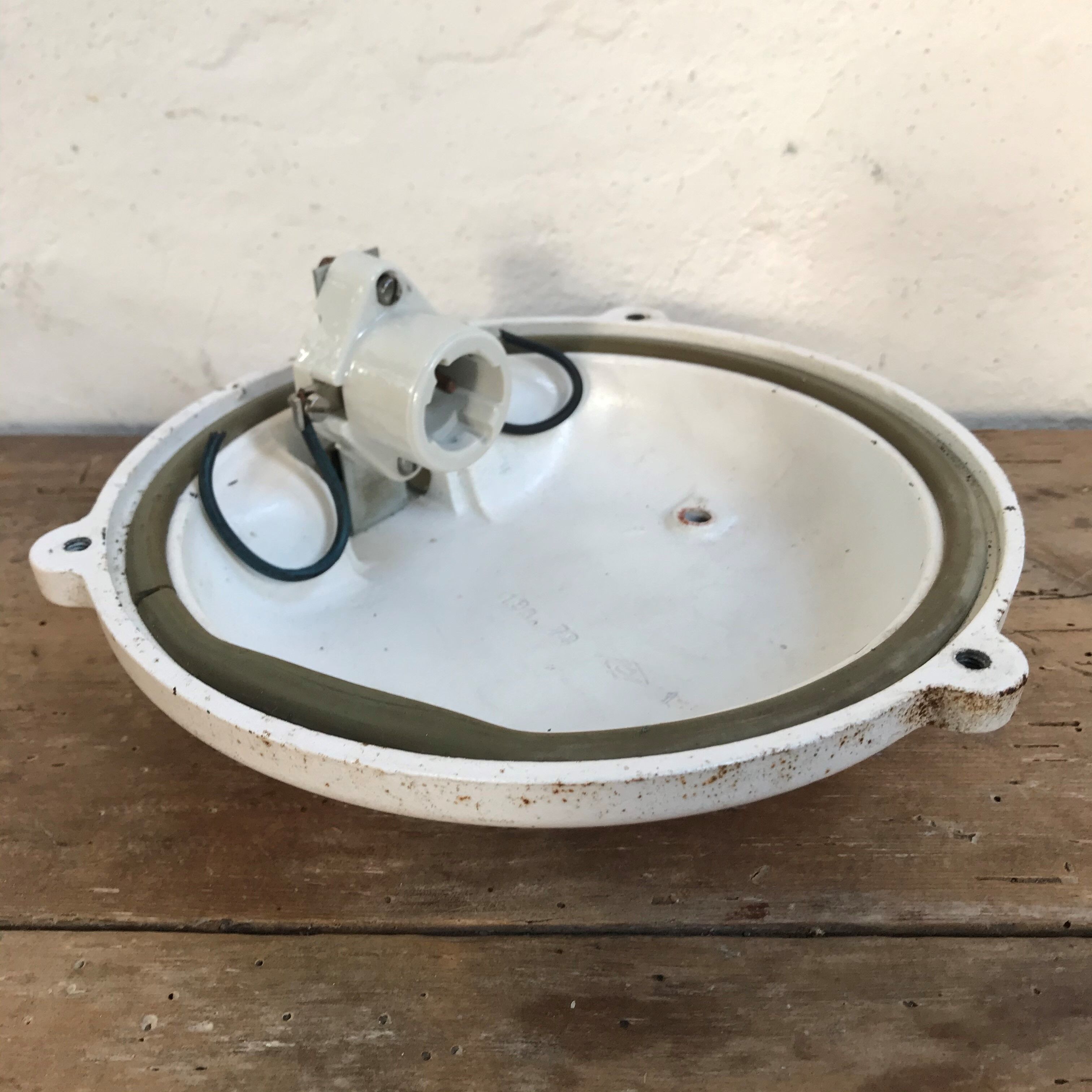 Cast window and holophane glass applied