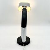 Targetti chrome and black lamp, 1970s. italy