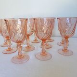 11 verres à pieds Arcoroc Rosaline en verre rose 2106182