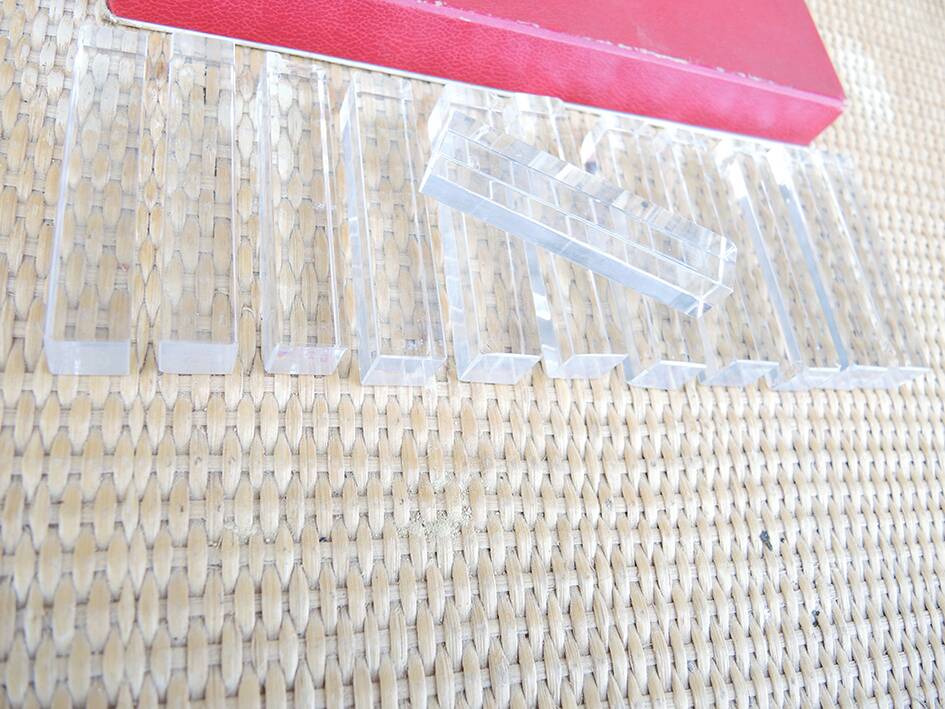 12 antique Baccarat crystal knife rests