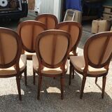 6 Louis XVI medallion chairs
