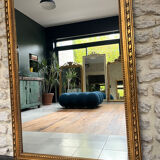 Antique mirror from the 18th century, 166/87.5 cm, copper leaf.