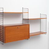 1960s wall unit teak Nisse Strinning, with secretary