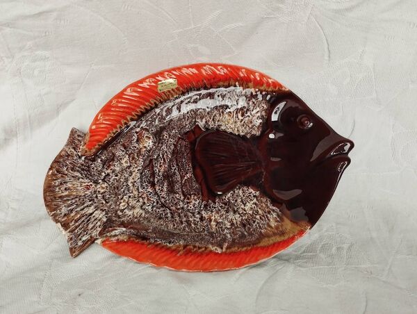 Plat poisson vintage Vallauris – Céramique  – Années 60