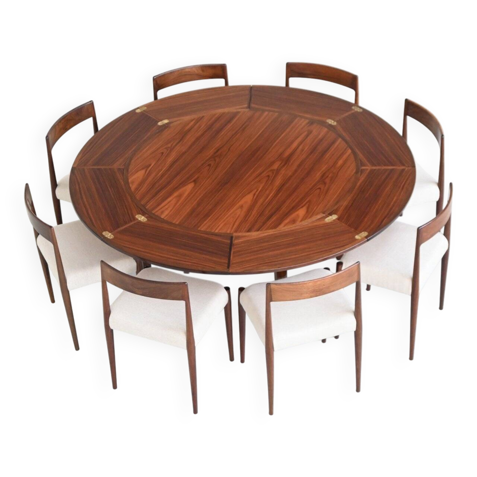 Dyrlund Lotus Flip Flap dining table in rosewood Denmark 1960