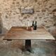 Table ancienne en chêne massif sur piètement en fonte – France, XVIIIe sièc