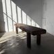 Brutalist Oak Bench – Unique Piece, 20th Century Folk Art