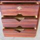 Small Italian wooden desk with brass details.