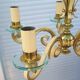 Luminaire Art déco Magnifique Lustre 5 feux disques verre DLG SUBES ADNET LELEU