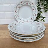 Set of 6 hollow porcelain plates