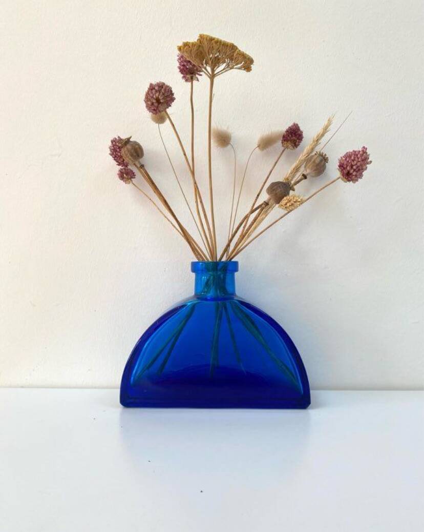 Antique XL bottle / Cobalt blue glass vase