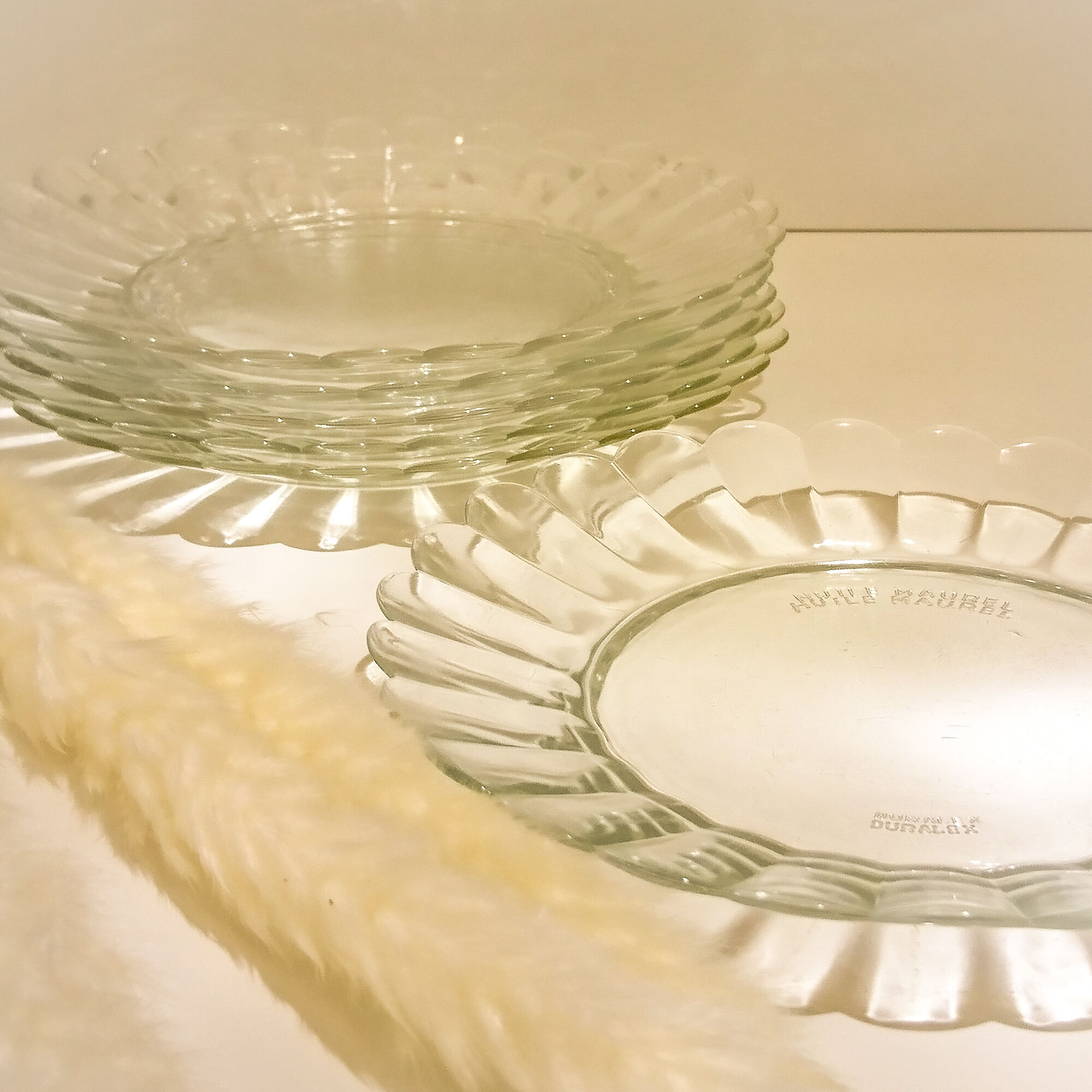 Set of 6 plates daisies duralex - oil lesieur