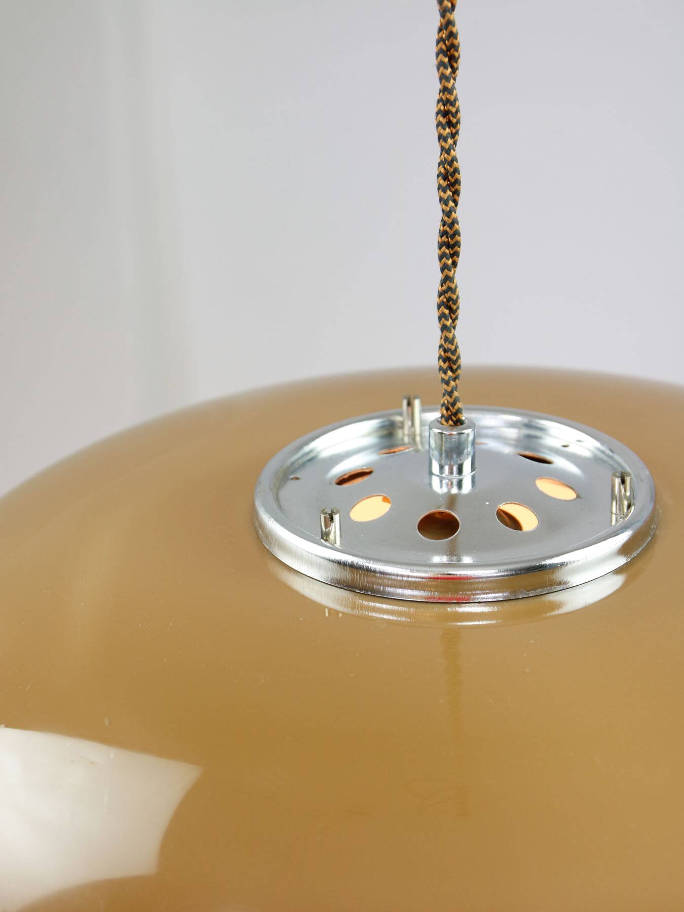 Space Age Brown Pendant Lamp from Guzzini, 1960s