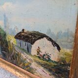 Oil on canvas, old painting
