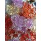 Suspension fleurs rouges et violettes verre de murano spoutnik