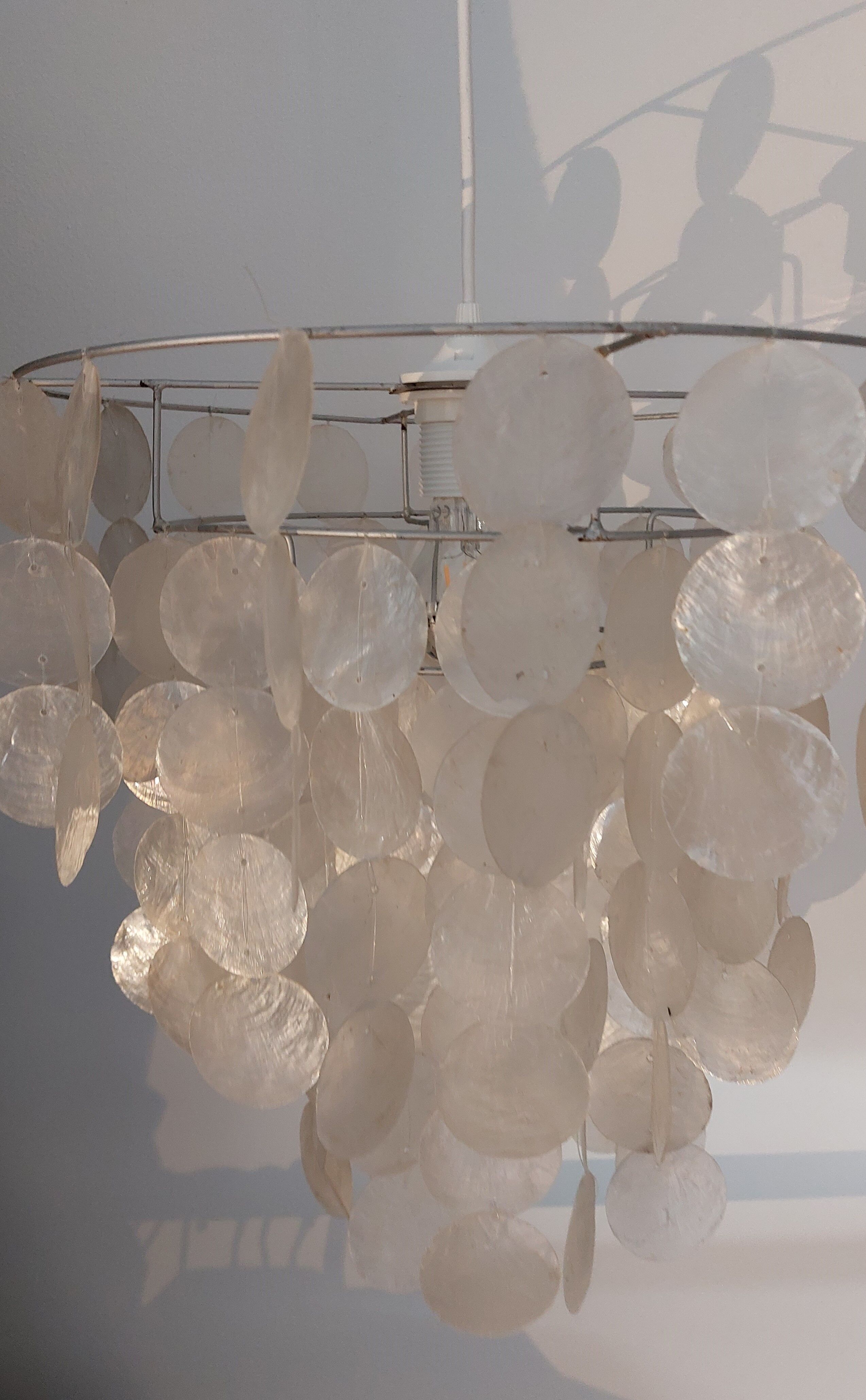 Mother-of-pearl pendant lamp 1970 vintage