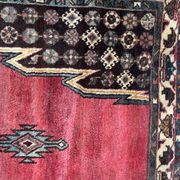 Ancient Persian mazlaghan carpet 126x198 cm