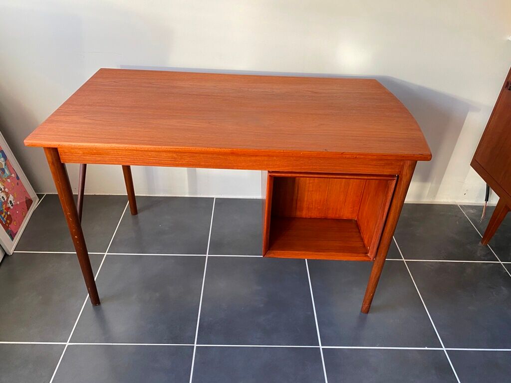 Scandinavian desk teak danish design 3 vintage drawers from the 60s