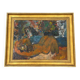 Mixed technique painting by Théo TOBIASSE (1927-2012) titled Daphnis and Chloé.