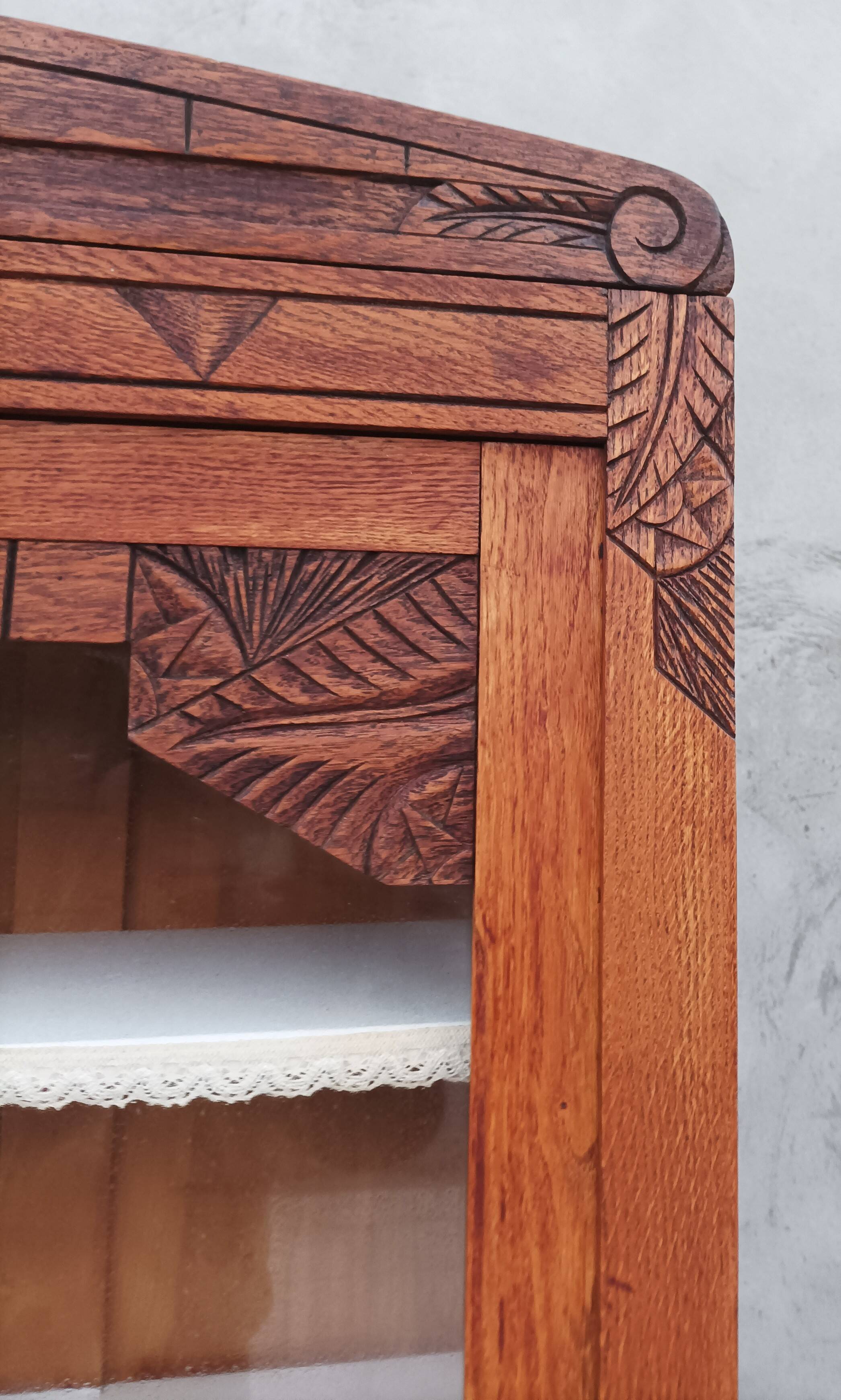 Art Deco period carved oak sideboard