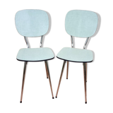 Duo of formica chairs
