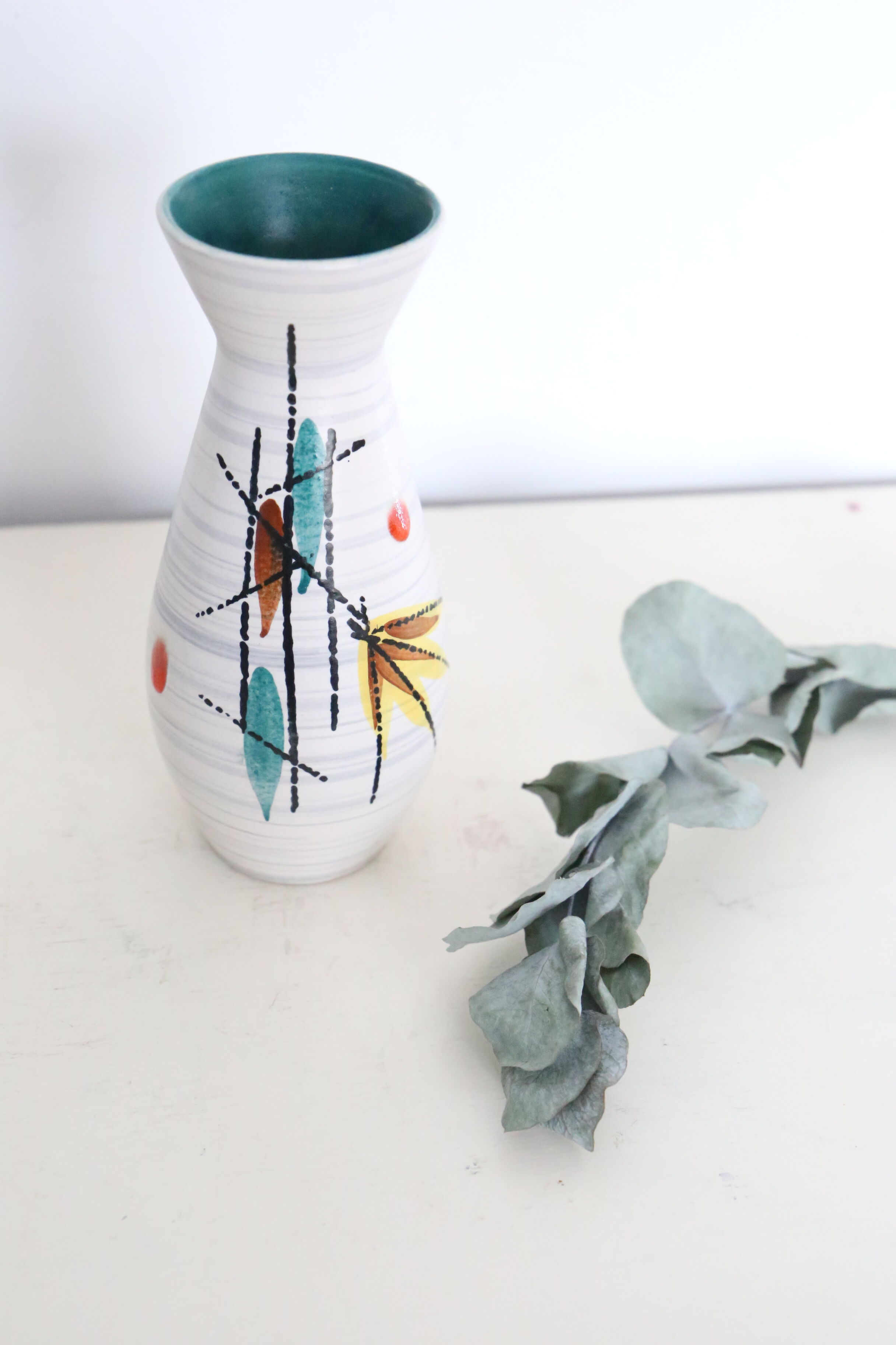 Vase en céramique allemande esprit Scheurich west germany, 1960, artisanat, vintage