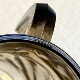 Pichet vintage en verre fumé