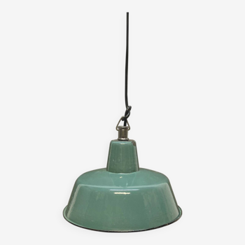 Industrial enamelled hanging lamp, 1960's