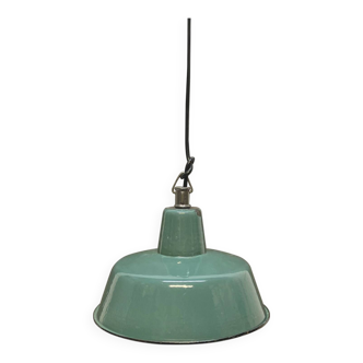 Industrial enamelled hanging lamp, 1960's