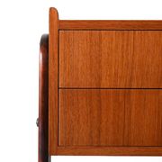 1950s Scandinavian Teak Nightstand with Brass Handles