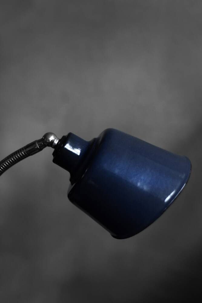 Industrial metal desk lamp, Poland circa 1950.