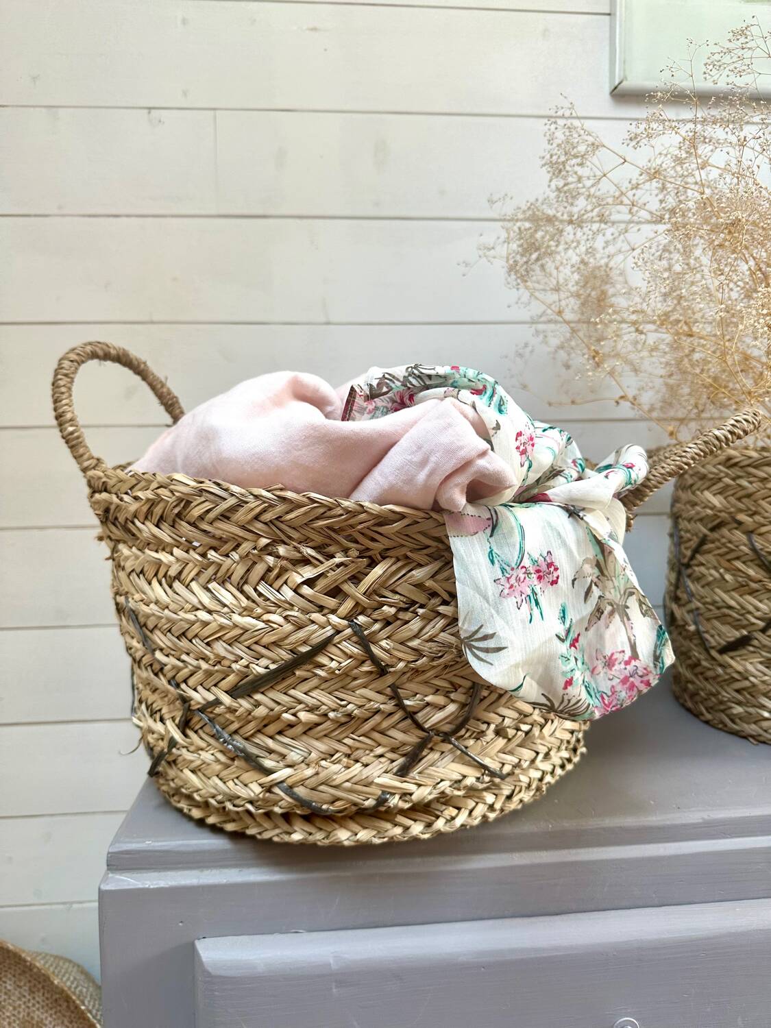 Lot of 3 old baskets