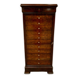 19th century mahogany and veneer cardboard or notary cabinet