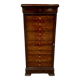 19th century mahogany and veneer cardboard or notary cabinet
