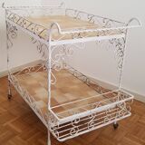 Vintage wrought iron serving trolley from the 1970s