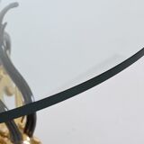 Hollywood Regency style coffee table brass antelope France 1970