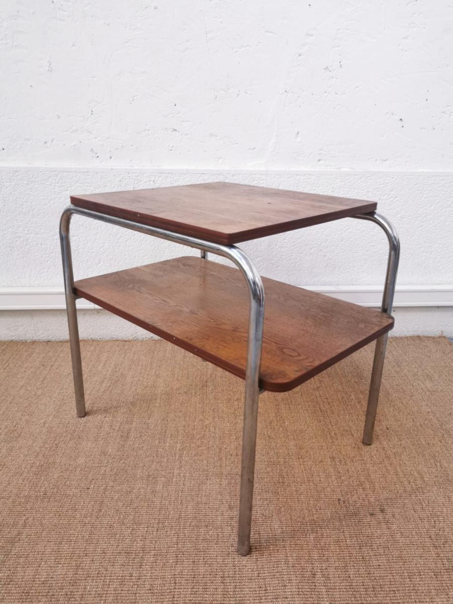Metal and wood console