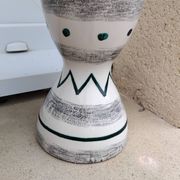 Vintage ceramic diabolo vase from the 60s