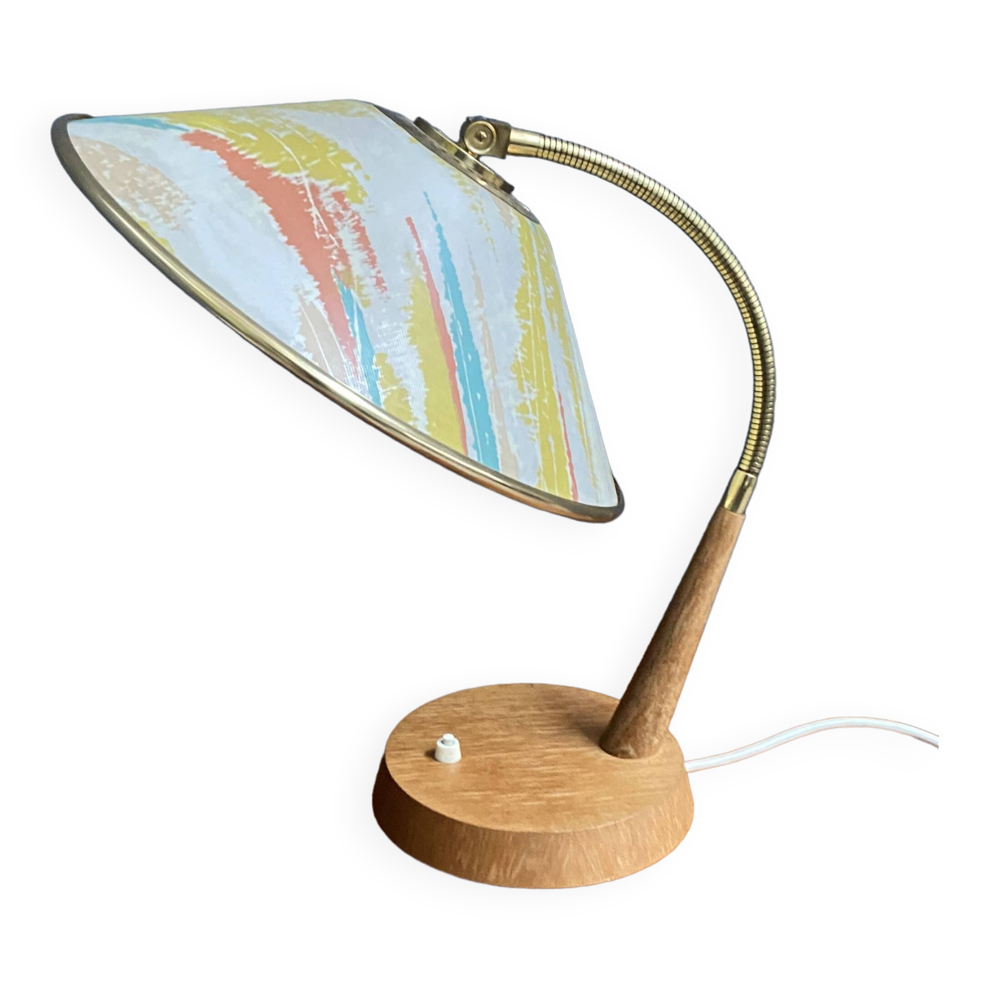 Temde desklamp 1960s with flexible gooseneck