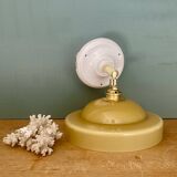 Vintage yellow opaline lampshade wall lamp