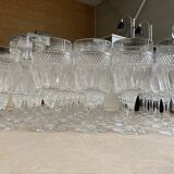 Service de verres à pied en cristal