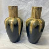 Pairs of Denbac earthenware vases
