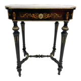Side table or worker Napoleon 3 with marquetry
